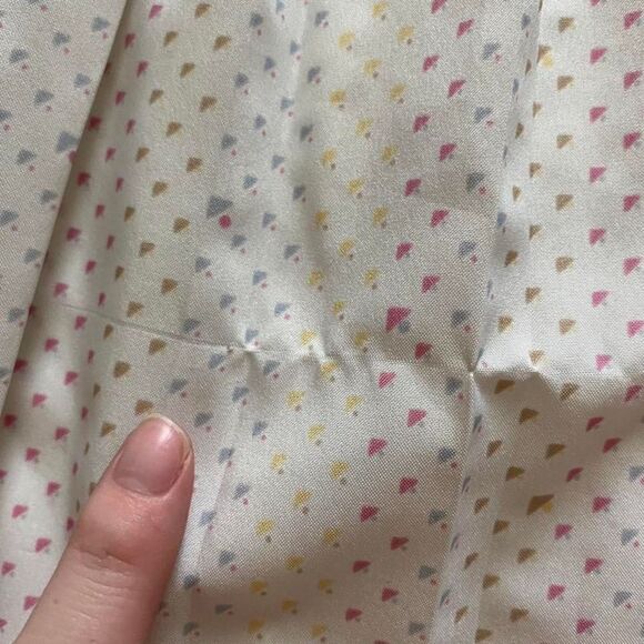 Vintage pleated white & pastel midi skirt - Picture 6 of 6